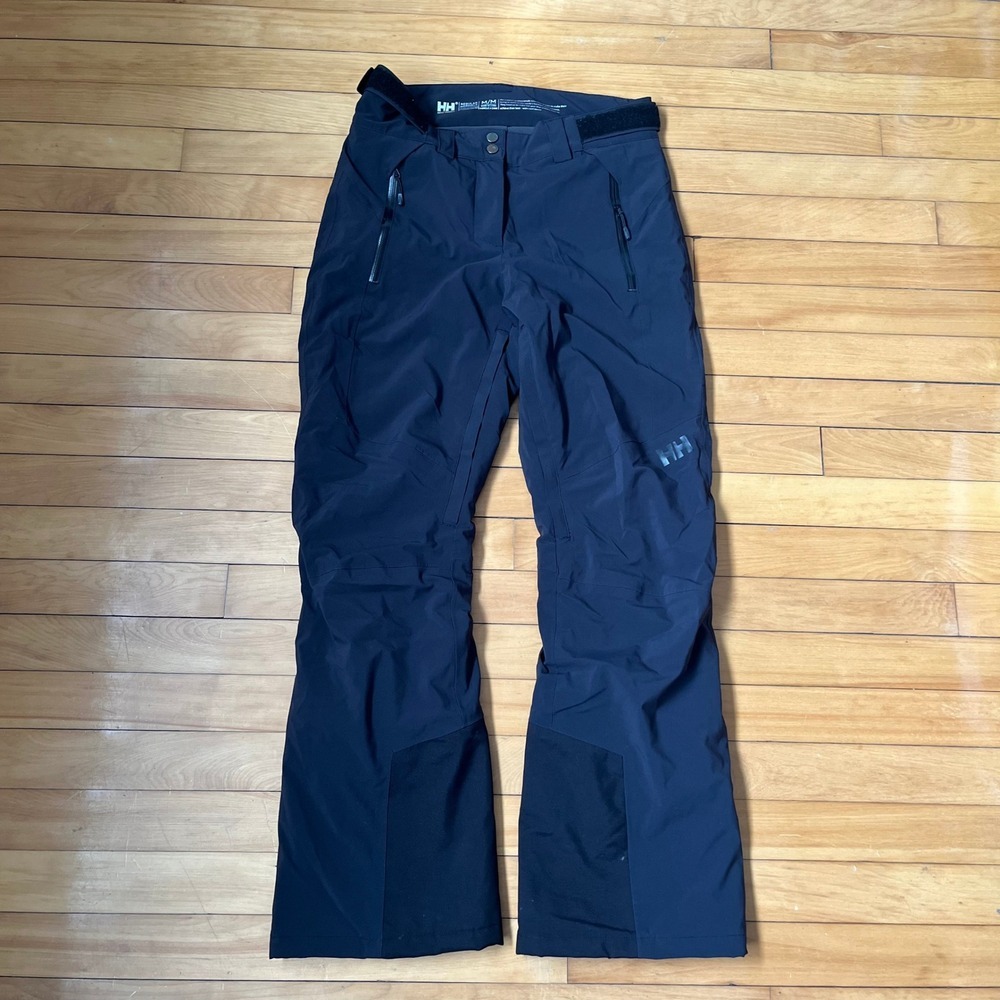 Helly Hansen Black Ski Snowboard Pants Mens Medium Adjustable Waist Waterproof
